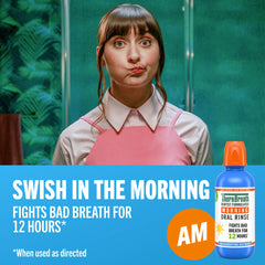 TheraBreath AM + PM Mouthwash Bundle, Morning & Overnight Rinses, 16 fl oz, 2-Pack