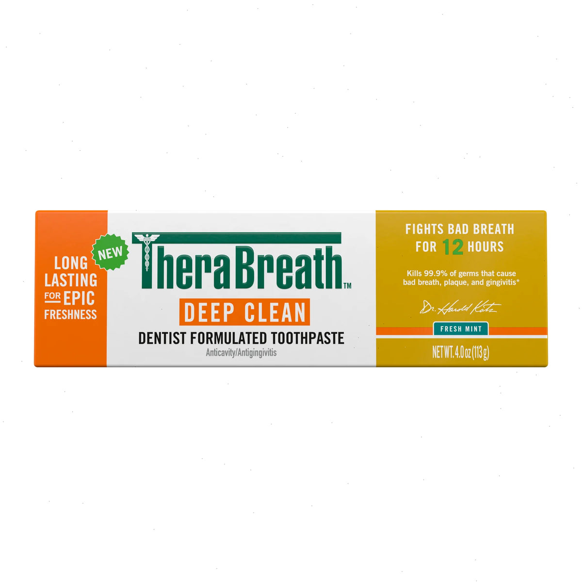TheraBreath Deep Clean Toothpaste, Helps Fight Bad Breath, Fresh Mint