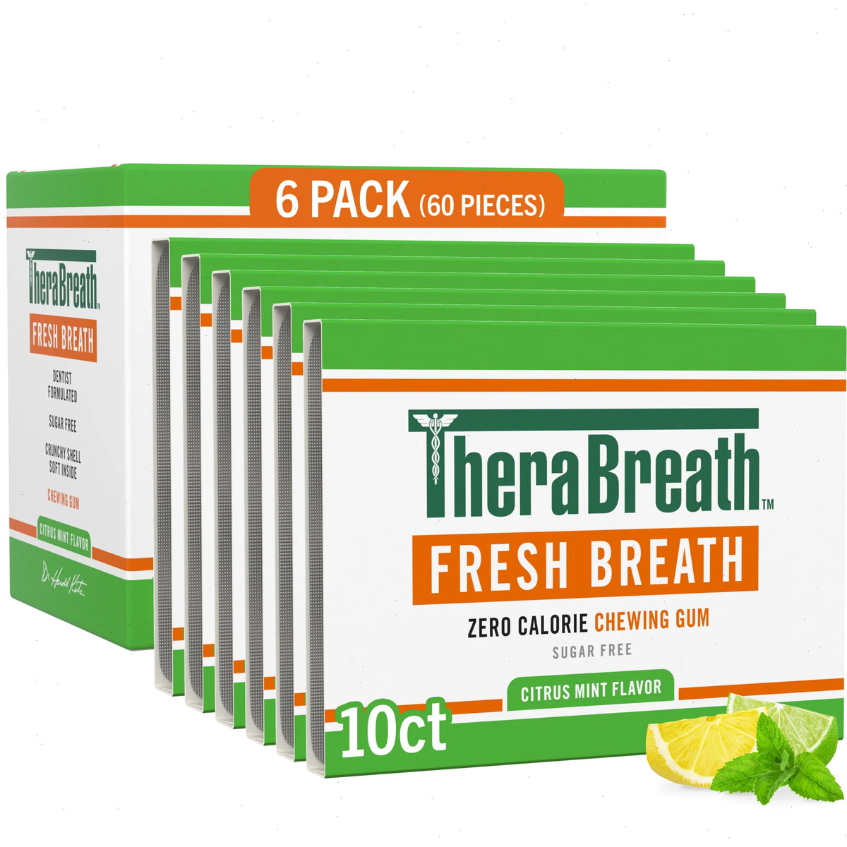 Fresh Breath Chewing Gum, Citrus Mint Flavor
