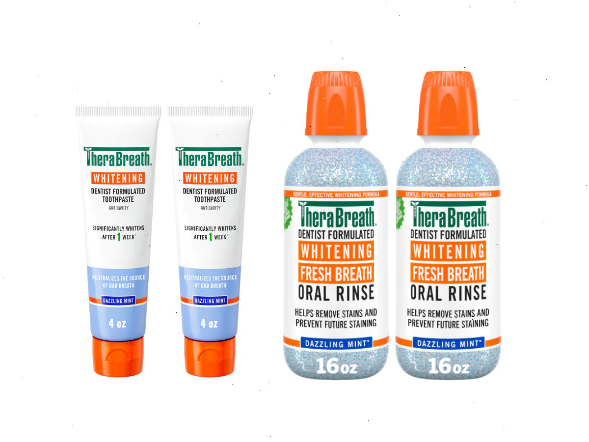 TheraBreath Whitening Oral Rinse & Toothpaste Bundle